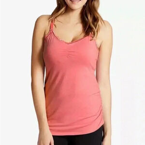 Jessica Simpson Maternity Nursing Lace Trim Camisole Size XS Salmon Pink